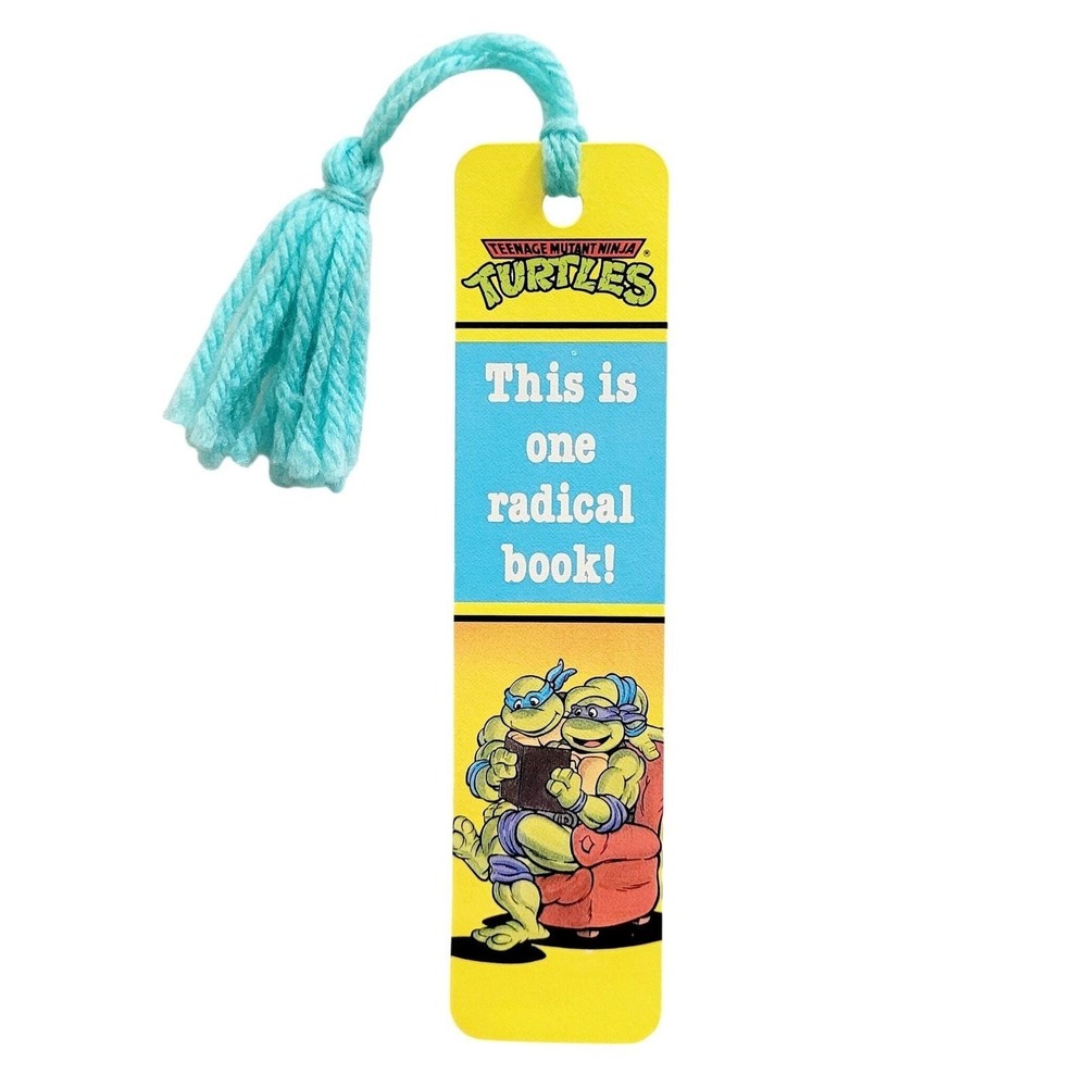 Vintage 80s Teenage Mutant Ninja Turtles Bookmark Radical 1989 Antioch H-1262